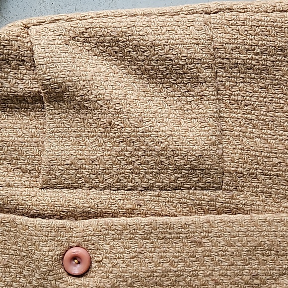 Vintage camel neutral tan brown 3/4 sleeve button coat SEARS medium - Picture 3 of 10